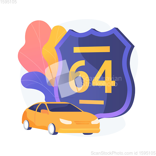 Image of Road trip abstract concept vector illustration.