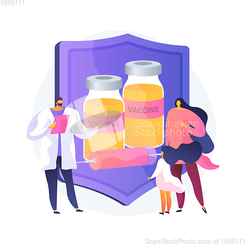 Image of Immunization education abstract concept vector illustration.