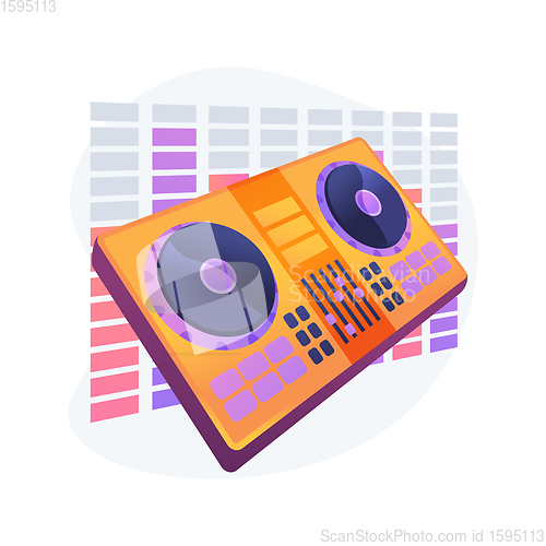 Image of Electronic music abstract concept vector illustration.