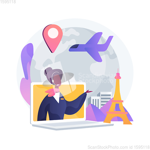 Image of Travel agent abstract concept vector illustration.