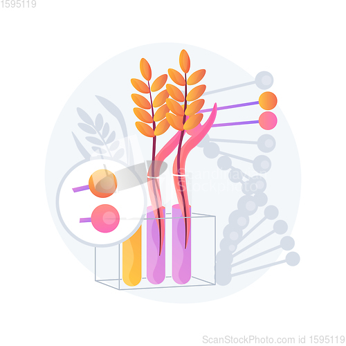 Image of Genetically modified plants abstract concept vector illustration.