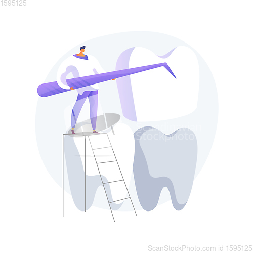Image of Dental veneers abstract concept vector illustration.