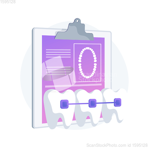 Image of Dental braces abstract concept vector illustration.