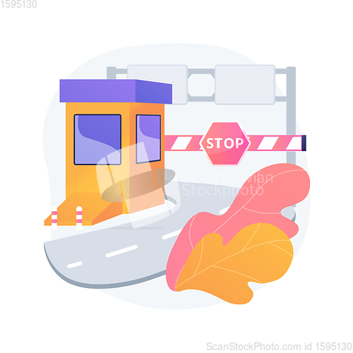 Image of Toll road abstract concept vector illustration.