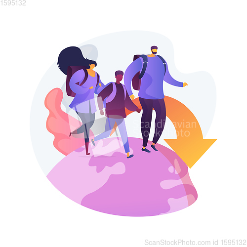 Image of Internal migration abstract concept vector illustration.