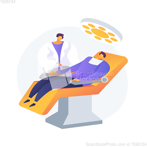 Image of Dental treatment abstract concept vector illustration.