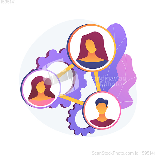 Image of Social development abstract concept vector illustration.