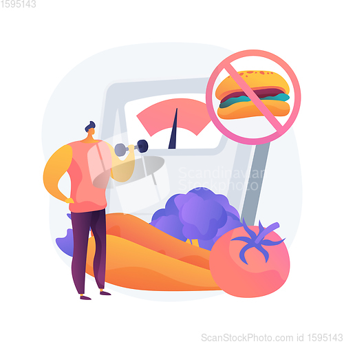 Image of Weight loss diet abstract concept vector illustration.