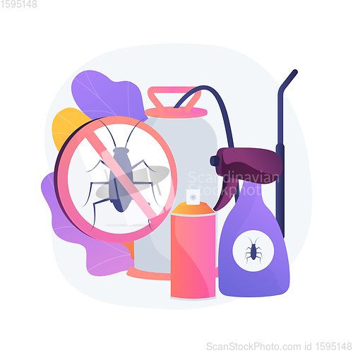 Image of Home pest insects control abstract concept vector illustration.