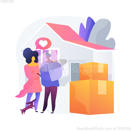 Image of Cohabitation abstract concept vector illustration.