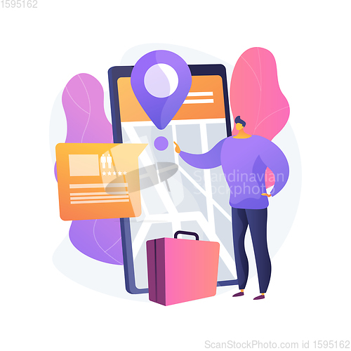 Image of Online booking services abstract concept vector illustration.