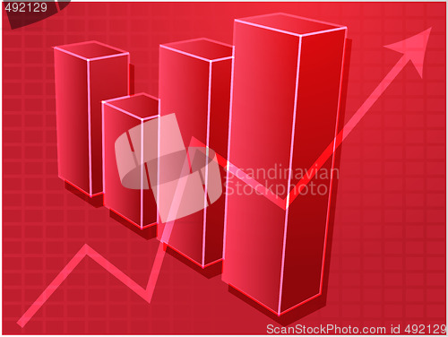 Image of Financial barchart illustration