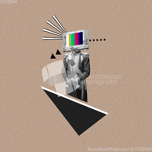 Image of Modern design, contemporary art collage. Copyspace for design or text.