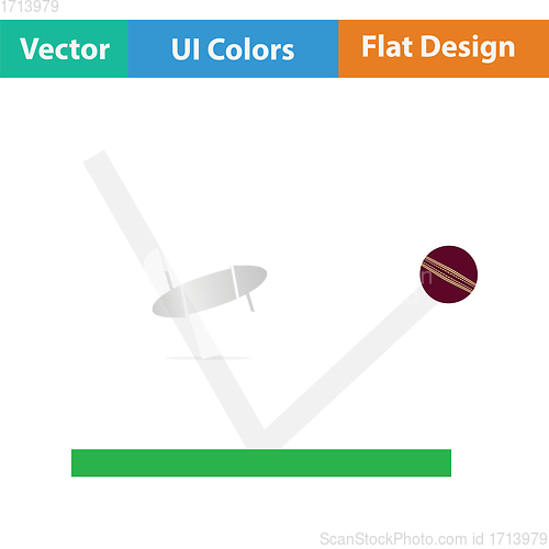 Image of Cricket ball trajectory icon