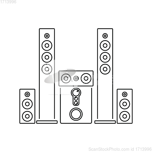 Image of Audio system speakers icon