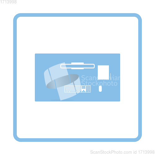 Image of Office table top view icon