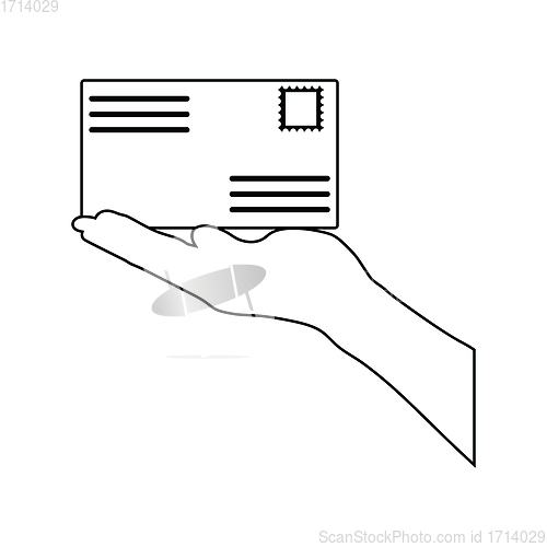 Image of Icon of Hand holding letter