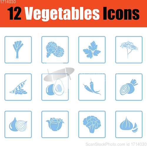 Image of Vegetables icon set