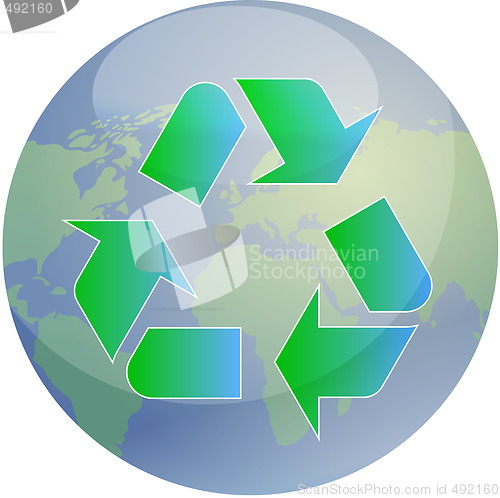 Image of Recycling eco symbol