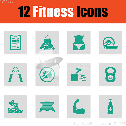 Image of Fitness icon set