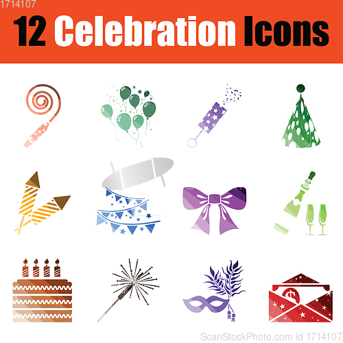 Image of Set of celebration icons