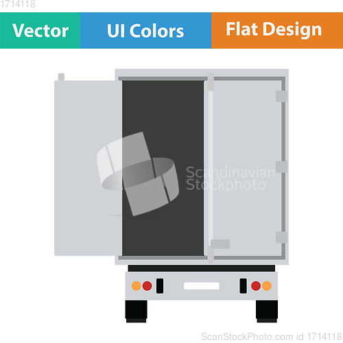 Image of Truck trailer rear view icon