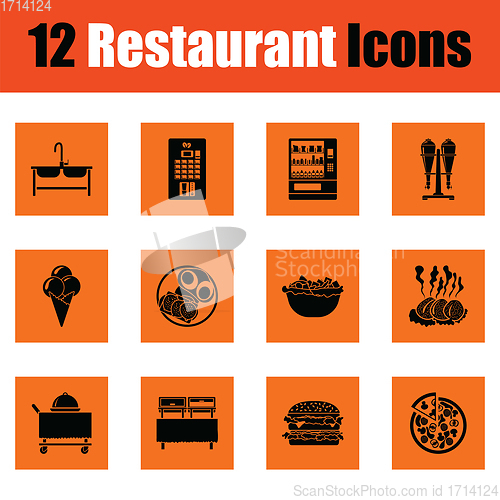 Image of Restaurant icon set