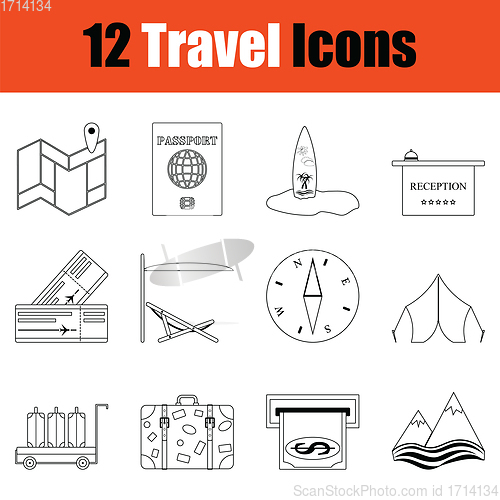 Image of Travel icon set