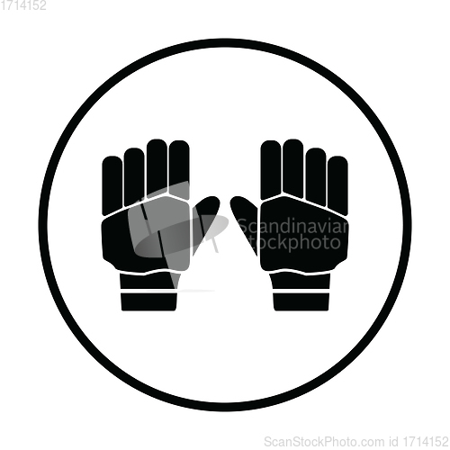 Image of Pair of cricket gloves icon