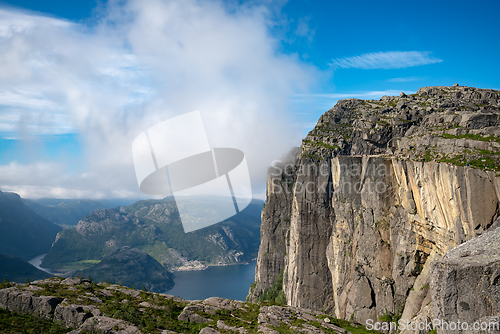 Image of Pulpit Rock Preikestolen Beautiful Nature Norway