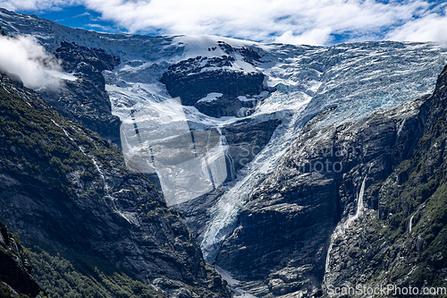 Image of Beautiful Nature Norway Glacier Kjenndalsbreen.