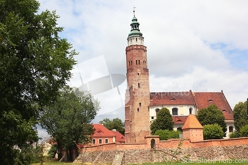 Image of Town fortification and temple in Wschowa