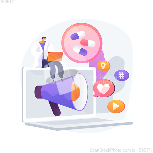 Image of Pharmaceutical marketing abstract concept vector illustration.