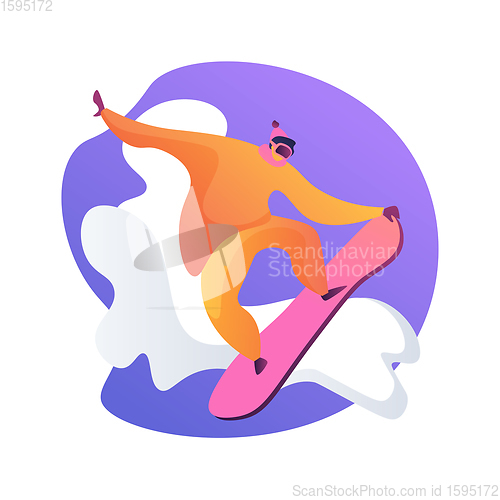 Image of Winter extreme sports abstract concept vector illustration.