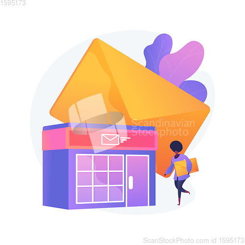 Image of Post office abstract concept vector illustration.