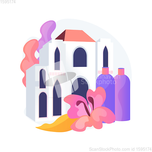 Image of Wellness and spa hotel abstract concept vector illustration.