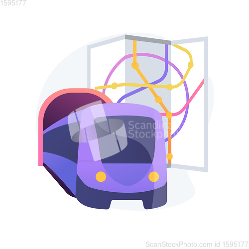 Image of Underground transport abstract concept vector illustration.