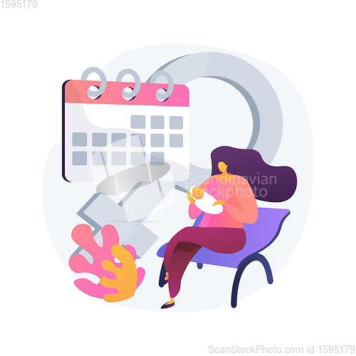 Image of Maternity leave abstract concept vector illustration.