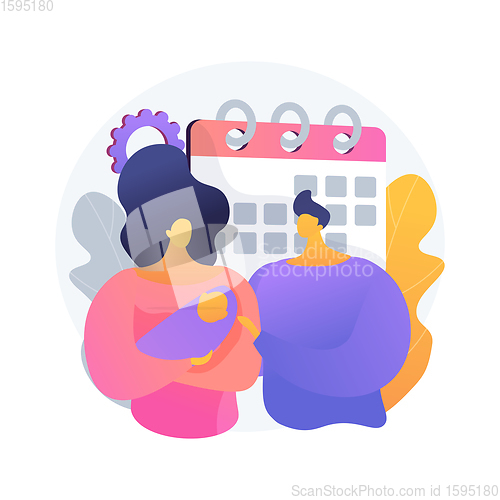 Image of Parental leave abstract concept vector illustration.