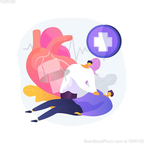 Image of CPR abstract concept vector illustration.