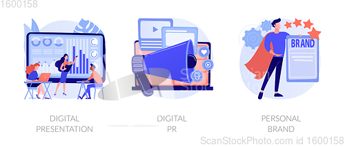 Image of Digital communication vector concept metaphors.