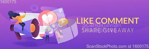 Image of Social network promotion concept banner header