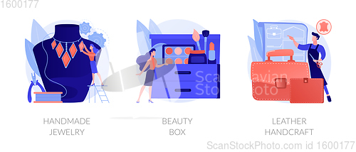 Image of Handmade startup abstract concept vector illustrations.