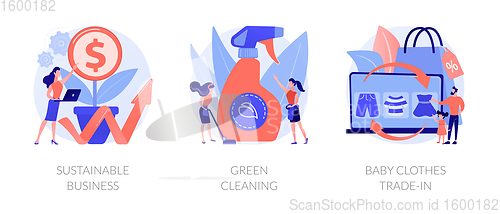 Image of Environmentally friendly business abstract concept vector illustrations.