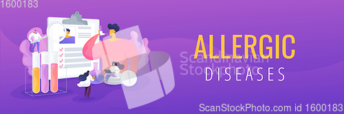 Image of Allergic diseases landing page concept