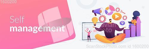 Image of Self management concept banner header