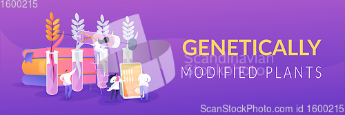 Image of Genetically modified plants concept banner header