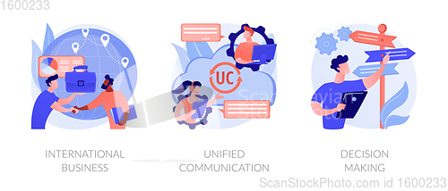 Image of Business communication and collaboration vector concept metaphors.