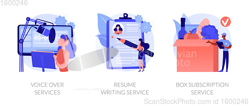 Image of Online based jobs abstract concept vector illustrations.