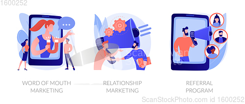 Image of Customer oriented marketing strategy abstract concept vector illustrations.